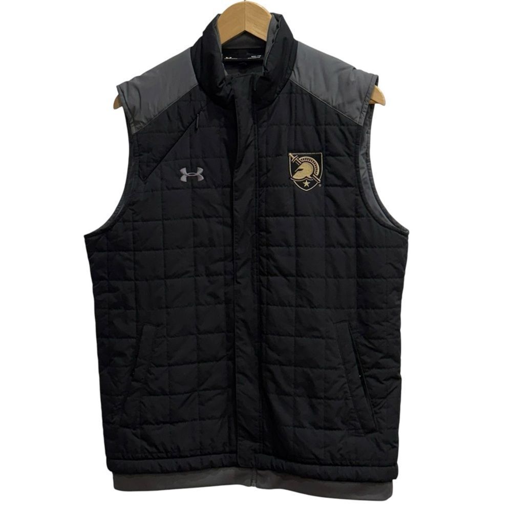 Under Armour ColdGear Army West Point Black Zip Up Logo Vest. Medium.